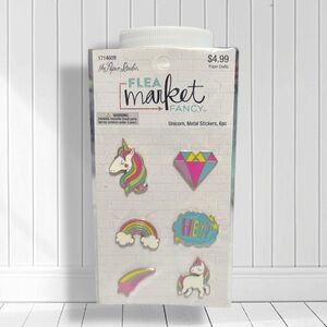 Unicorn and Rainbow Metal Stickers Set